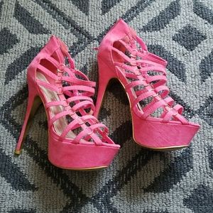 Gorgeous pink platform heels